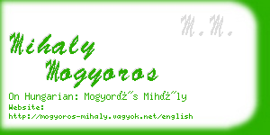 mihaly mogyoros business card